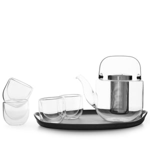 Clear Glass Tea Set for 4